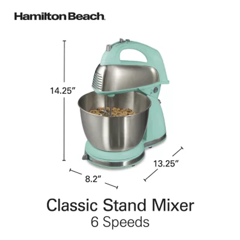 Hamilton Beach Classic Hand Stand Mixer with 4 Qt Stainless Steel Bowl