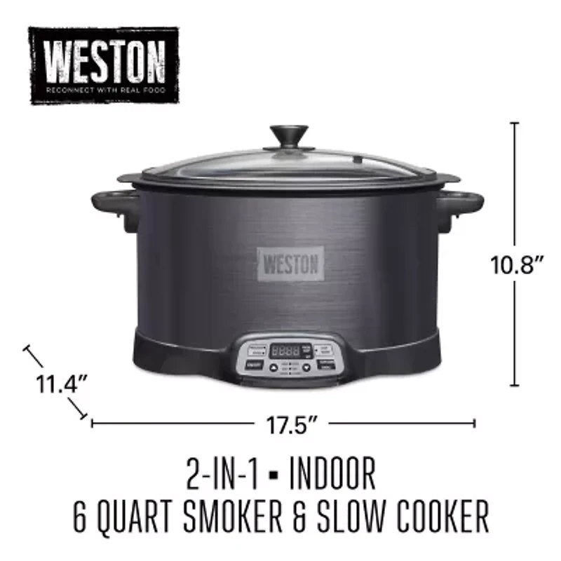 Weston 2-IN-1 Indoor Smoker and Slow Cooker