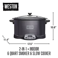Weston 2-IN-1 Indoor Smoker and Slow Cooker
