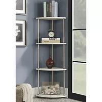 Designs2go No Tools 4-Shelf Corner Unit Bookshelf