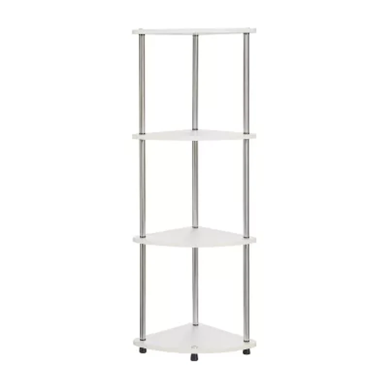 Designs2go No Tools 4-Shelf Corner Unit Bookshelf
