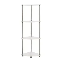Designs2go No Tools 4-Shelf Corner Unit Bookshelf