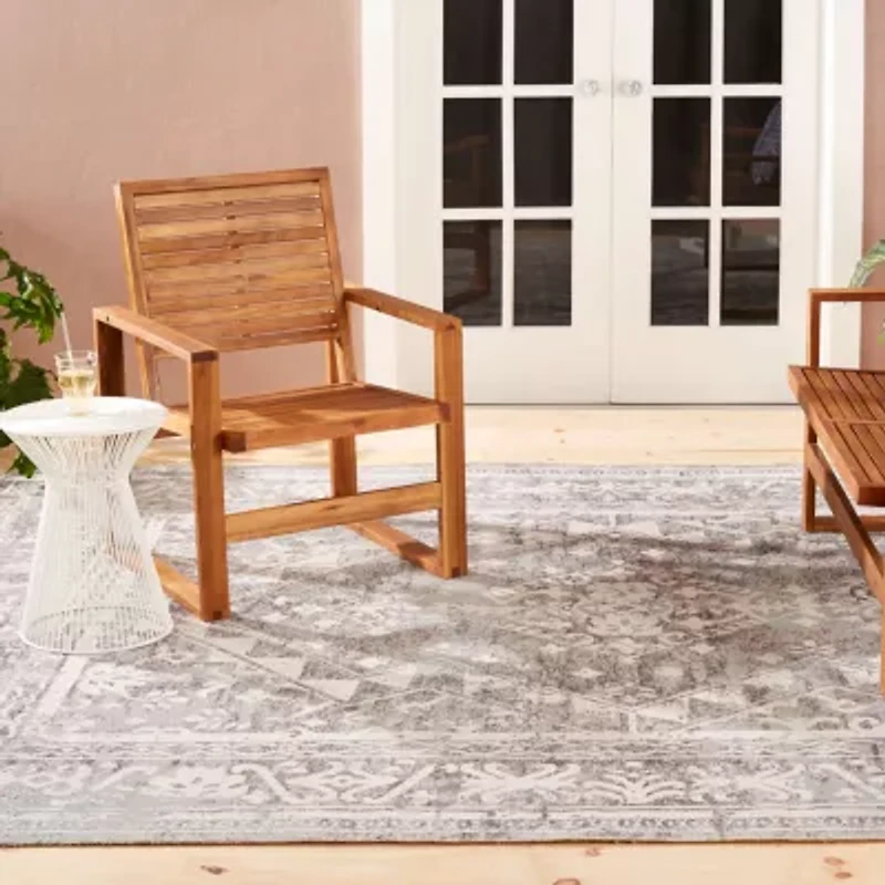 Nicole Miller Patio Sofia Ivy Border Loomed Rectangular Outdoor Area Rug