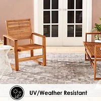 Nicole Miller Patio Sofia Ivy Border Loomed Rectangular Outdoor Area Rug