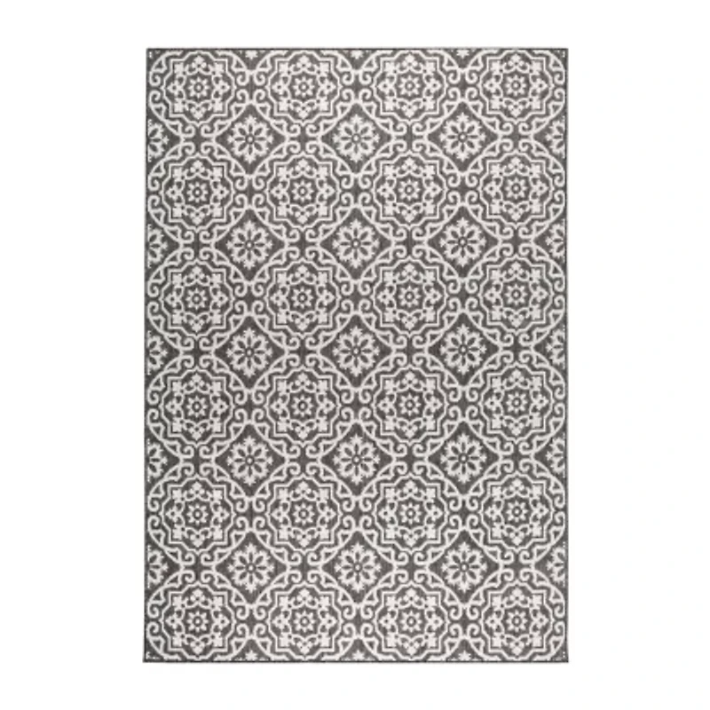 Nicole Miller Patio Country Danica Ikat Loomed Rectangular Outdoor Area Rug
