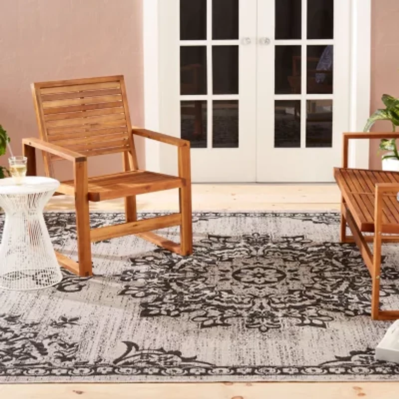 Nicole Miller Patio Country Azalea Medallion Loomed Rectangular Outdoor Area Rug