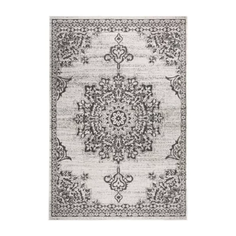 Nicole Miller Patio Country Azalea Medallion Loomed Rectangular Outdoor Area Rug