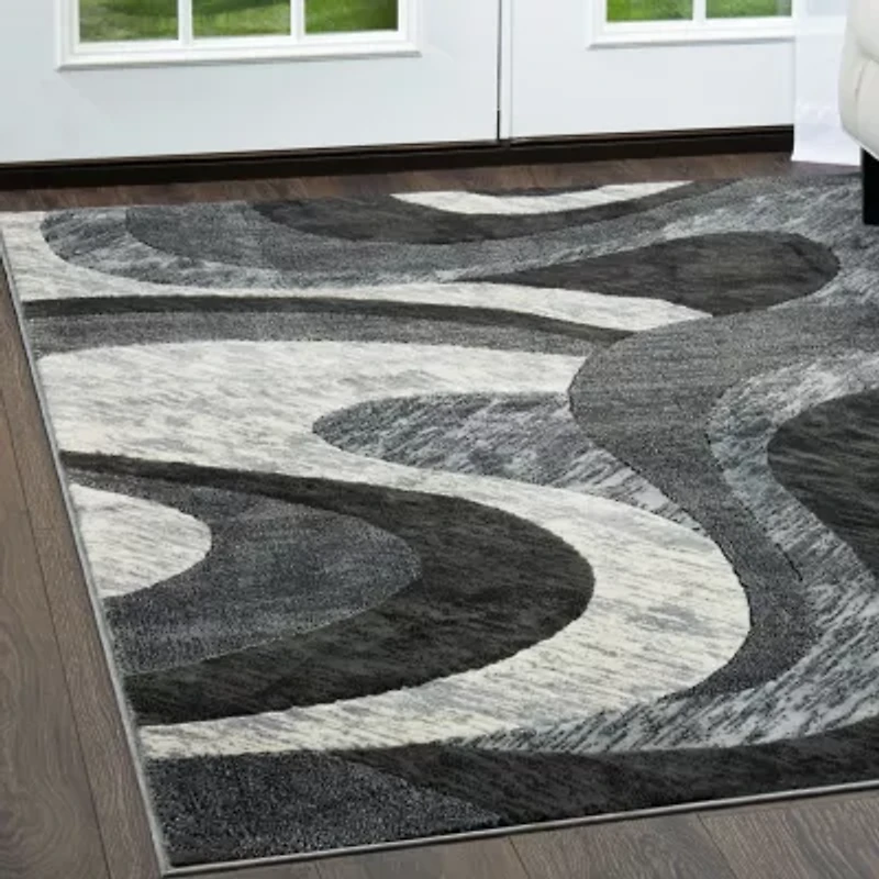 Home Dynamix Catalina Huron Abstract Loomed Rectangular Area Rug