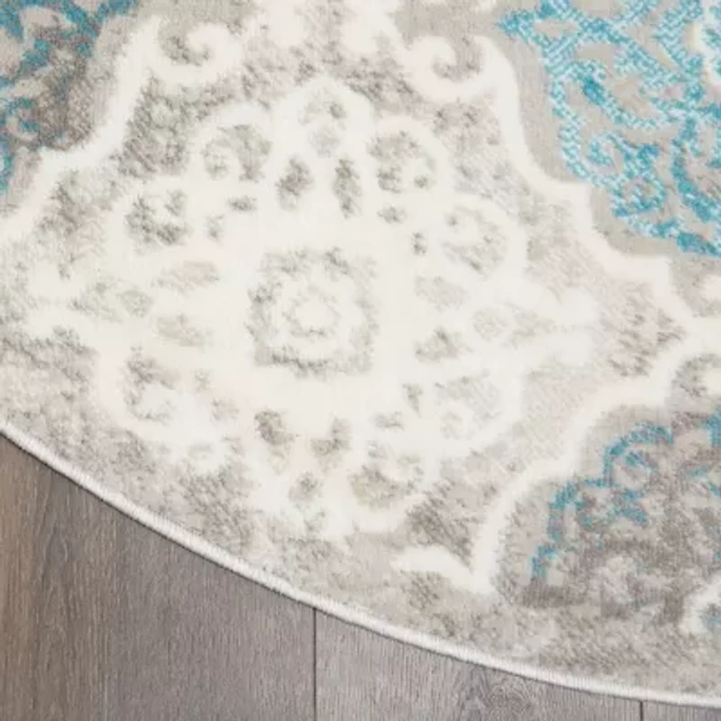 Home Dynamix Boho Andorra Ikat Loomed Indoor Round Area Rug