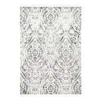 Nicole Miller Patio Sofia Juniper Damask Loomed Rectangular Outdoor Area Rug