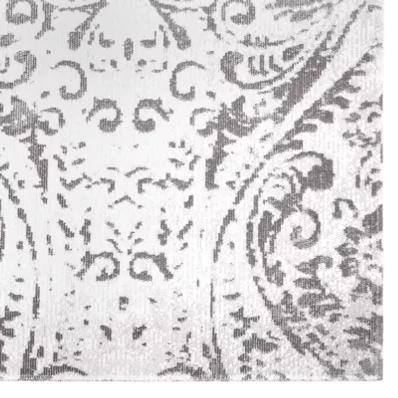 Nicole Miller Patio Sofia Juniper Damask Loomed Rectangular Outdoor Area Rug