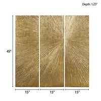 Madison Park Signature Sunburst Hand Painted Décor 3-pc. Wall Art Set