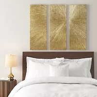 Madison Park Signature Sunburst Hand Painted Décor 3-pc. Wall Art Set