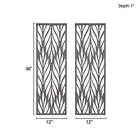 Madison Park Florian Carved Panel Décor 2-pc. Wall Art Set