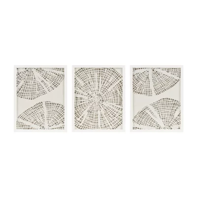 Madison Park Solana Abstract Coastal Shadowbox 3-pc. Framed Wall Art Set