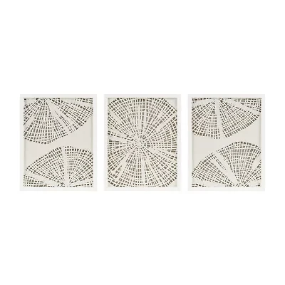 Madison Park Solana Abstract Coastal Shadowbox 3-pc. Framed Wall Art Set