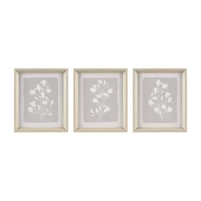 Madison Park Fair Florets 3-pc. Framed Wall Art Set