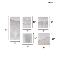 Madison Park Natural Essence Canvas 5pc Gallery Set Canvas Art