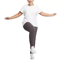 JMS by Hanes Womens High Rise Full Length Leggings Plus