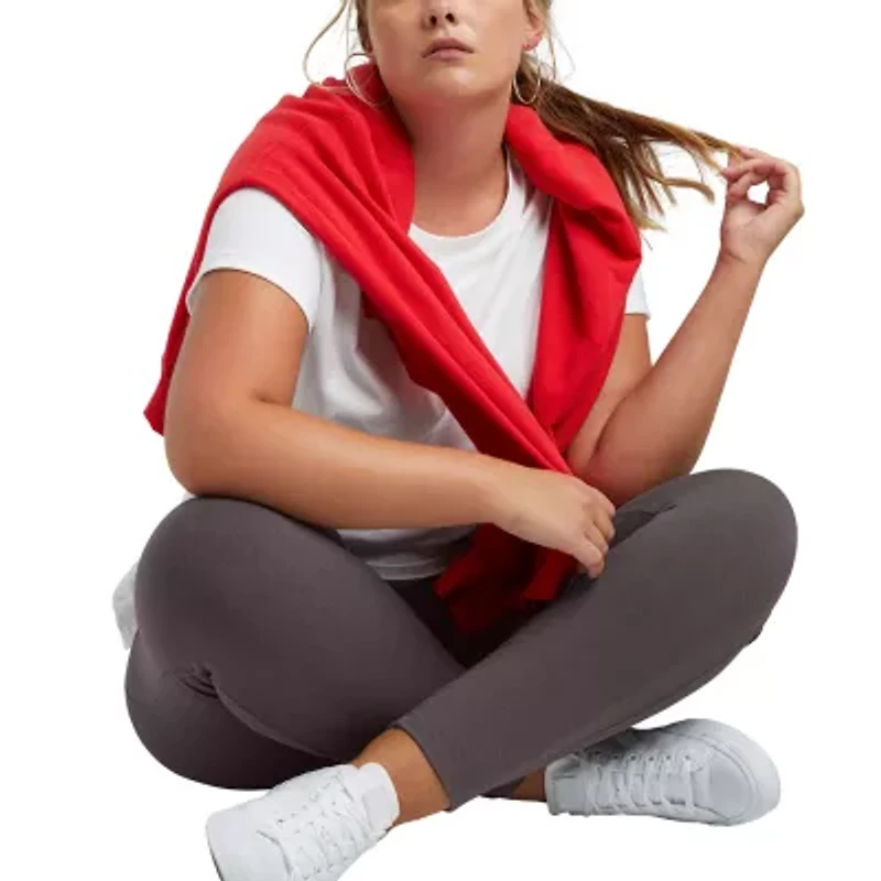JMS by Hanes Womens High Rise Full Length Leggings Plus