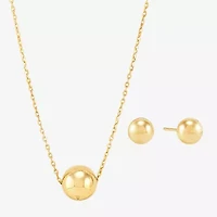 Womens 10K Gold Round 2-pc. Jewelry Set