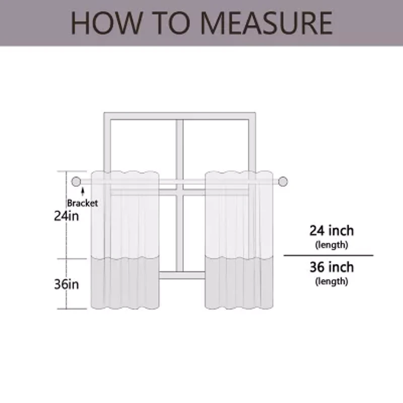 Sweet Home Collection Rosemary Linen Embroidered 2-pc. Rod Pocket Window Tier