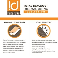 Intelligent Design Khloe Geometric Metallic Grommet Top Energy Saving 100% Blackout Set of 2 Curtain Panel