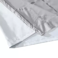 Intelligent Design Khloe Geometric Metallic Grommet Top Energy Saving 100% Blackout Set of 2 Curtain Panel