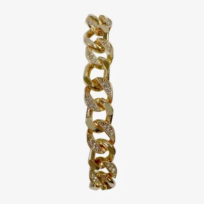 Geneva Geneva Mens Gold Tone Bracelet Watch Mac7125jc