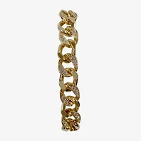 Geneva Geneva Mens Gold Tone Bracelet Watch Mac7125jc
