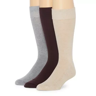 Shaquille O'Neal XLG™ Dress Performance Mens 3 Pair Big and Tall Crew Socks