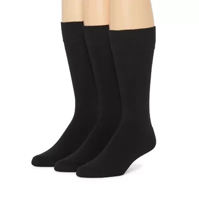 Shaquille O'Neal XLG Dress Performance Mens 3 Pair Big and Tall Crew Socks