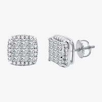 (H-I / Si2-I1) 2 CT. T.W. Lab Grown White Diamond 10K White Gold 10.6mm Stud Earrings