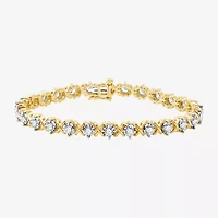 H-I / Si2-I1) Womens 4 CT. T.W. Lab Grown White Diamond 10K Gold 7.5 Inch Tennis Bracelet