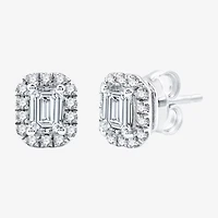 Ever Star (H-I / Si2-I1) 1 CT. T.W. Lab Grown White Diamond 10K White Gold Stud Earrings