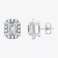 Ever Star (H-I / Si2-I1) 1 CT. T.W. Lab Grown White Diamond 10K White Gold Stud Earrings