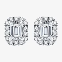 Ever Star (H-I / Si2-I1) 1 CT. T.W. Lab Grown White Diamond 10K White Gold Stud Earrings