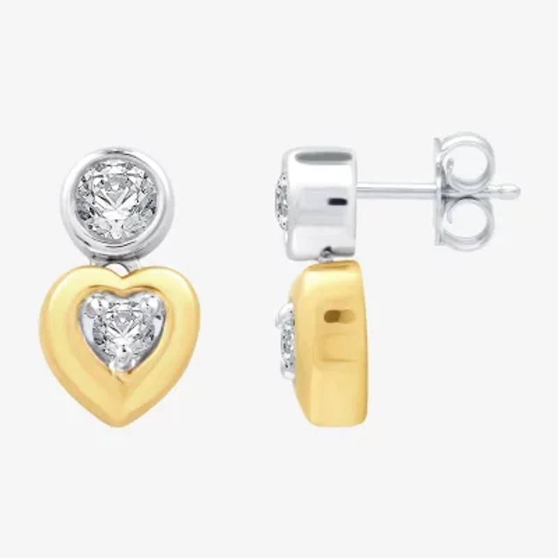 Ever Star (G / SI1-SI2) 1/4 CT.T.W. Lab-Grown Diamond 14K Gold Over SIlver Round Stud Earrings