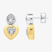 Ever Star (G / SI1-SI2) 1/4 CT.T.W. Lab-Grown Diamond 14K Gold Over SIlver Round Stud Earrings