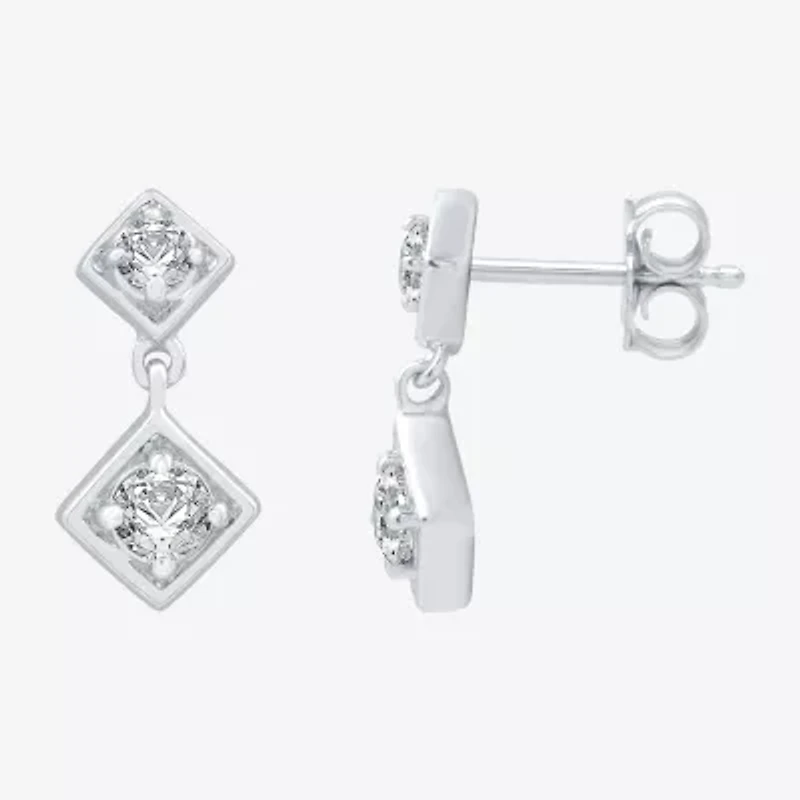 Ever Star (G / SI1-SI2) 1/4 CT.T.W. Lab-Grown Diamond Sterling SIlver Round Stud Earrings