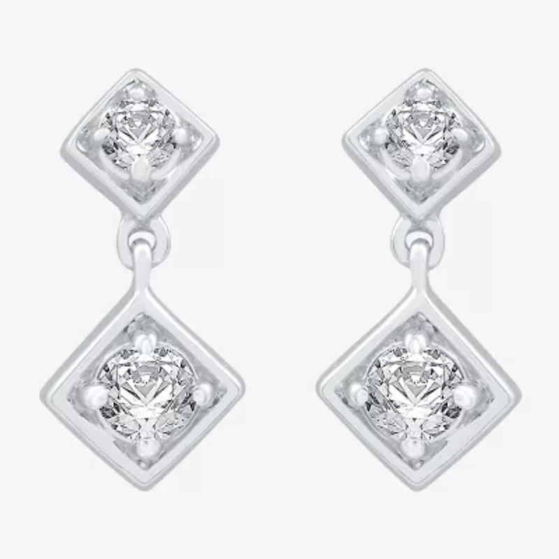 Ever Star (G / SI1-SI2) 1/4 CT.T.W. Lab-Grown Diamond Sterling SIlver Round Stud Earrings
