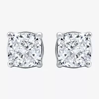 Ever Star (G / Vs2) 2 CT. T.W. Lab Grown White Diamond 14K White Gold Cushion Stud Earrings