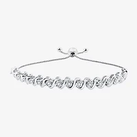 Womens 1/4 CT. T.W. Lab Grown White Diamond Sterling Silver Bolo Bracelet