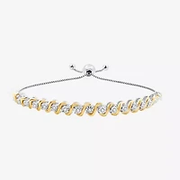 Womens 1/4 CT. T.W. Lab Grown White Diamond Sterling Silver Bolo Bracelet