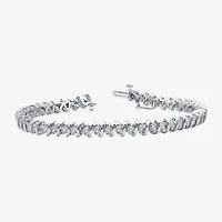 Womens 1/4 CT. T.W. Lab Grown White Diamond Sterling Silver 7.5 Inch Tennis Bracelet