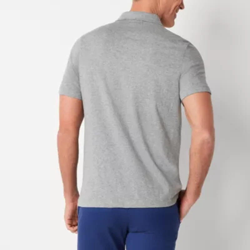 St. John's Bay Super Soft Jersey Mens Slim Fit Short Sleeve Polo Shirt