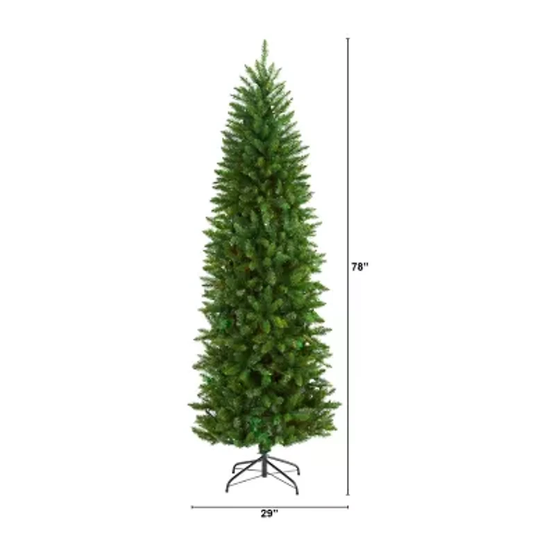 Nearly Natural Slim Mountain Faux Pine Christmas Tree