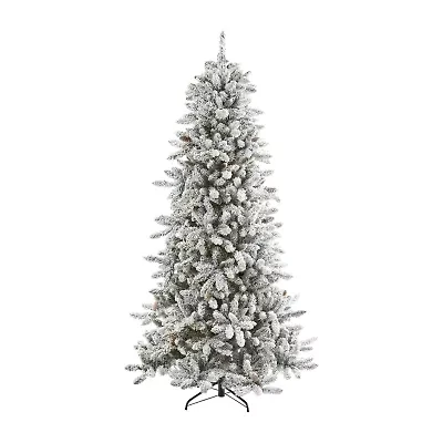 Nearly Natural Livingston Faux Flocked Fir Christmas Tree