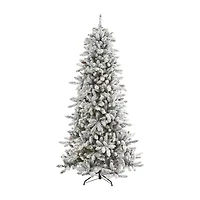 Nearly Natural Livingston Faux Flocked Fir Christmas Tree