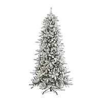 Nearly Natural Livingston Faux Flocked Fir Christmas Tree